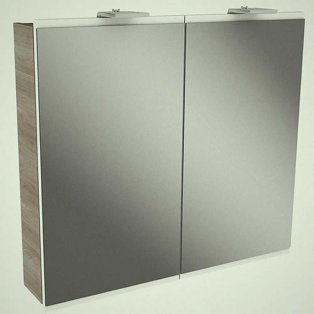 Fackelmann 84893 LED Spiegelschrank Türrahmen weiß 80 cm