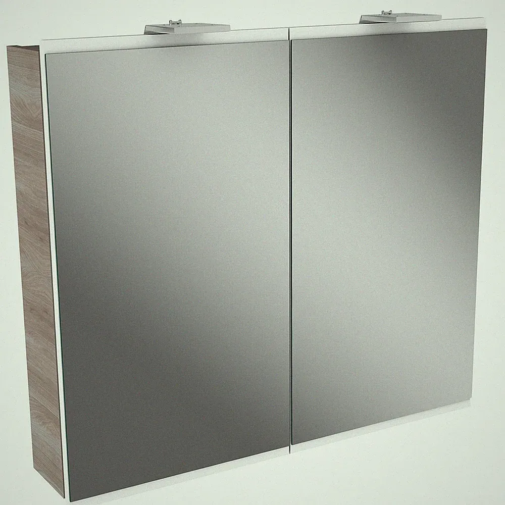 Fackelmann 84893 LED Spiegelschrank Türrahmen weiß 80 cm