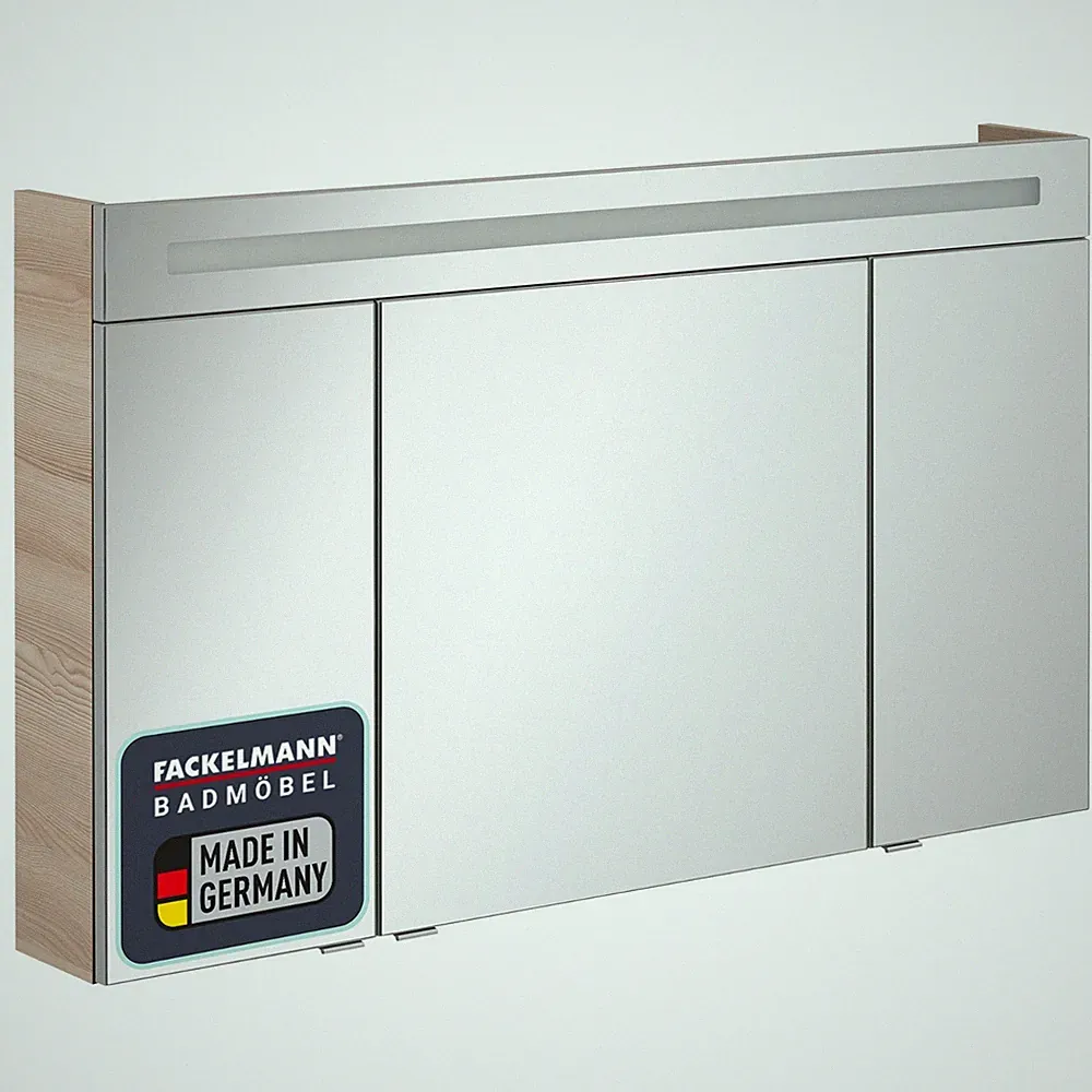 Fackelmann B.CLEVER LED Spiegelschrank Badspiegel Weiß 120 cm Made in Germany