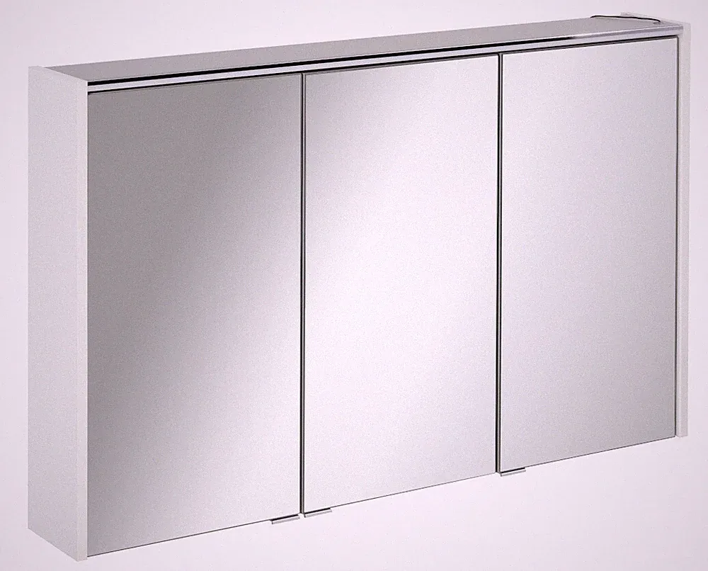 Fackelmann DENVER LED Spiegelschrank 110 cm in Weiß Badspiegel MADE IN GERMANY