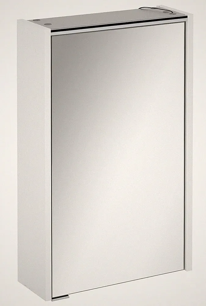 Fackelmann DENVER LED Spiegelschrank 42 cm Möbel Badschrank Weiß MADE IN GERMANY