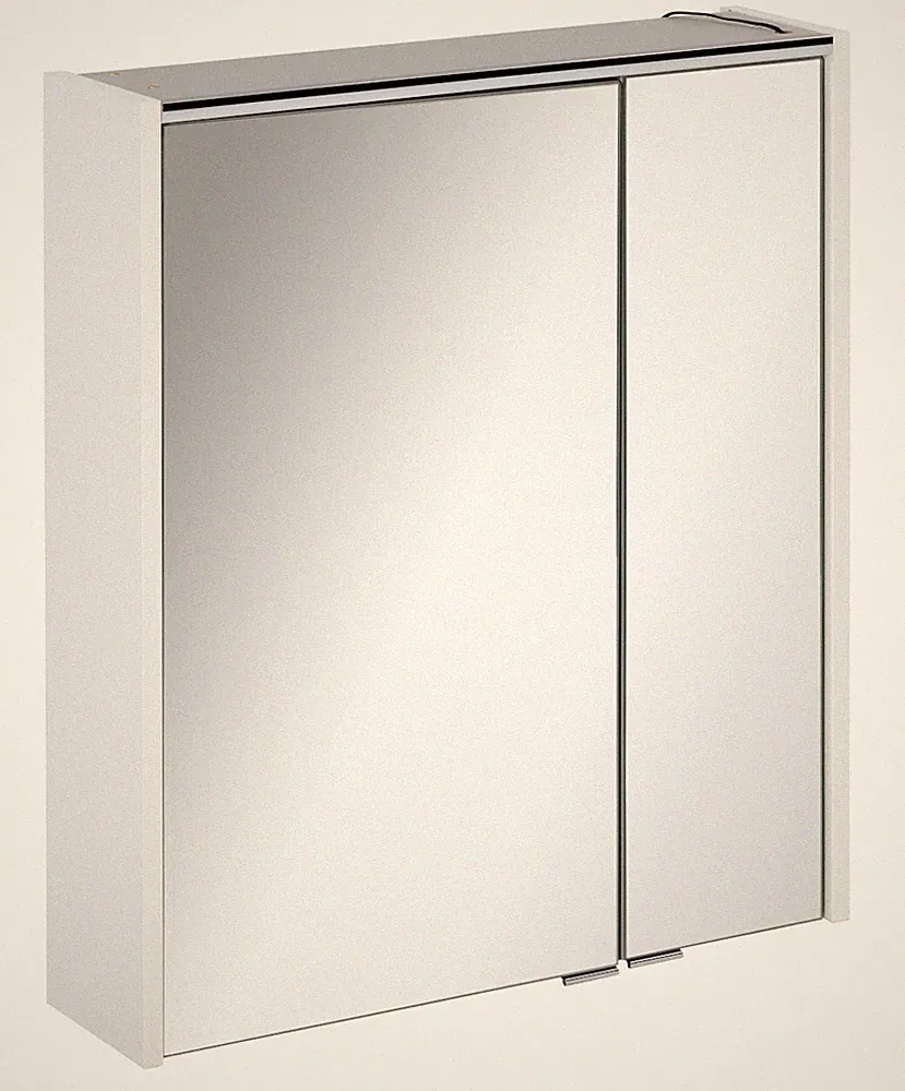 Fackelmann DENVER LED Spiegelschrank 60 cm Weiß Badspiegel Möbel MADE IN GERMANY