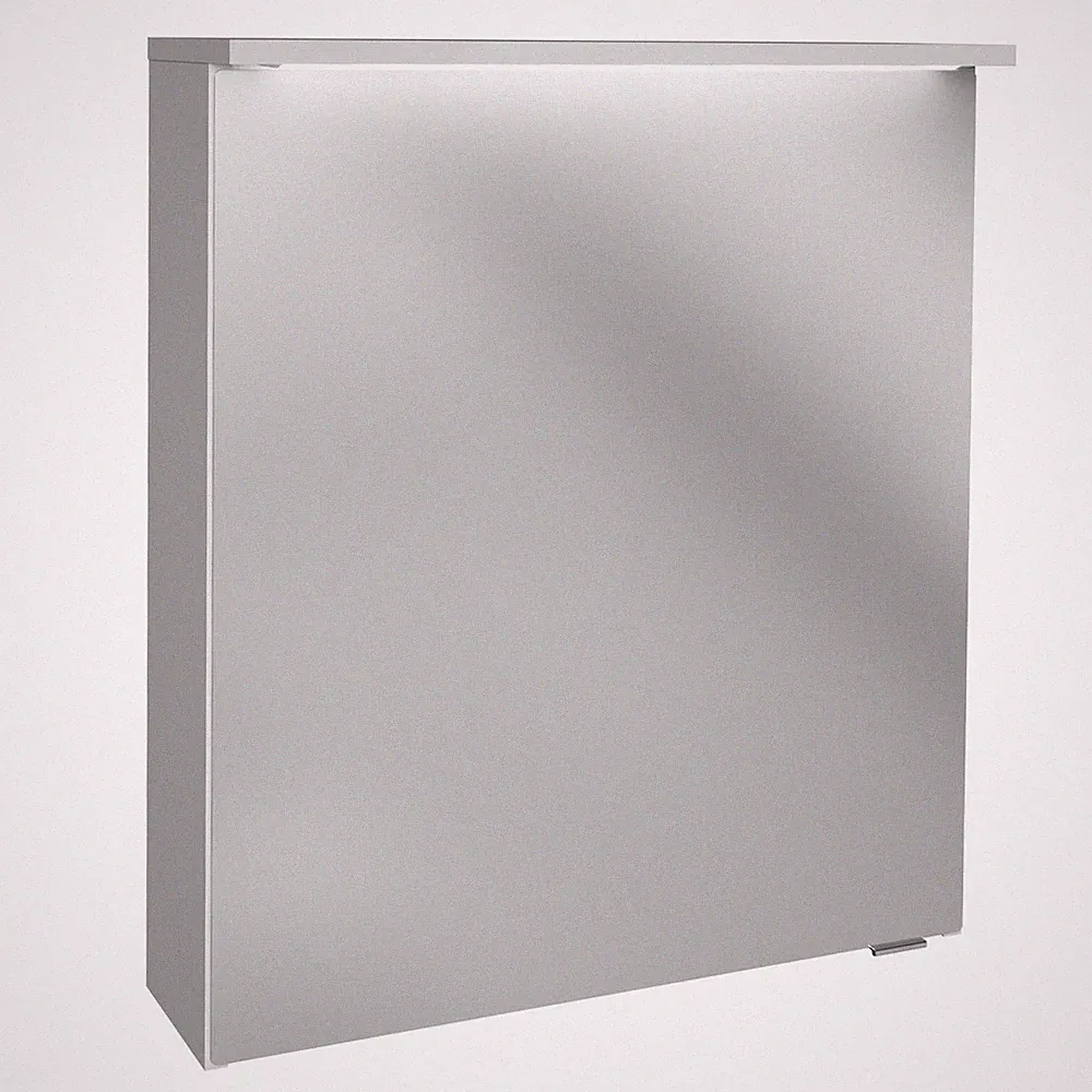 Fackelmann LED Bad Spiegelschrank 60 cm weiß 1-türig Leuchtpaneele Innenspiegel