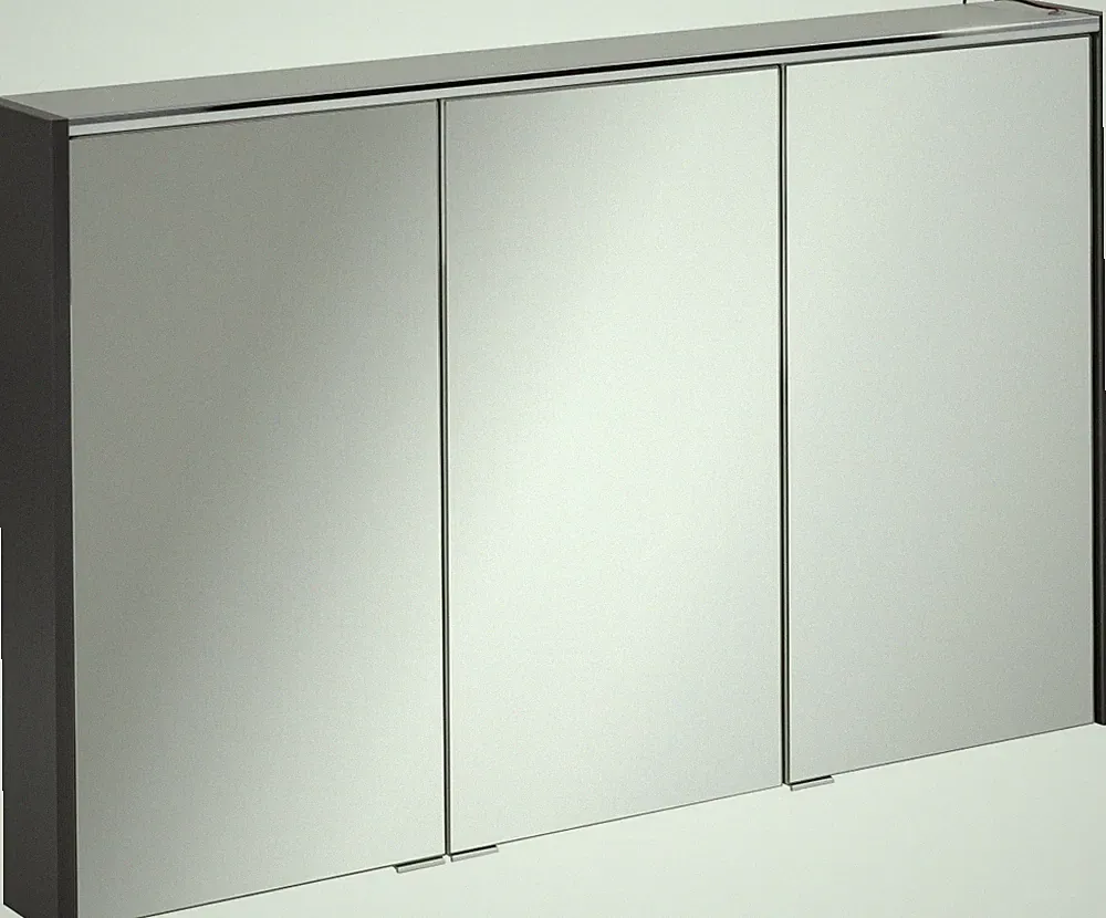 FACKELMANN LED Spiegelschrank DENVER mit gedämpften Scharnieren 110 cm Anthrazit