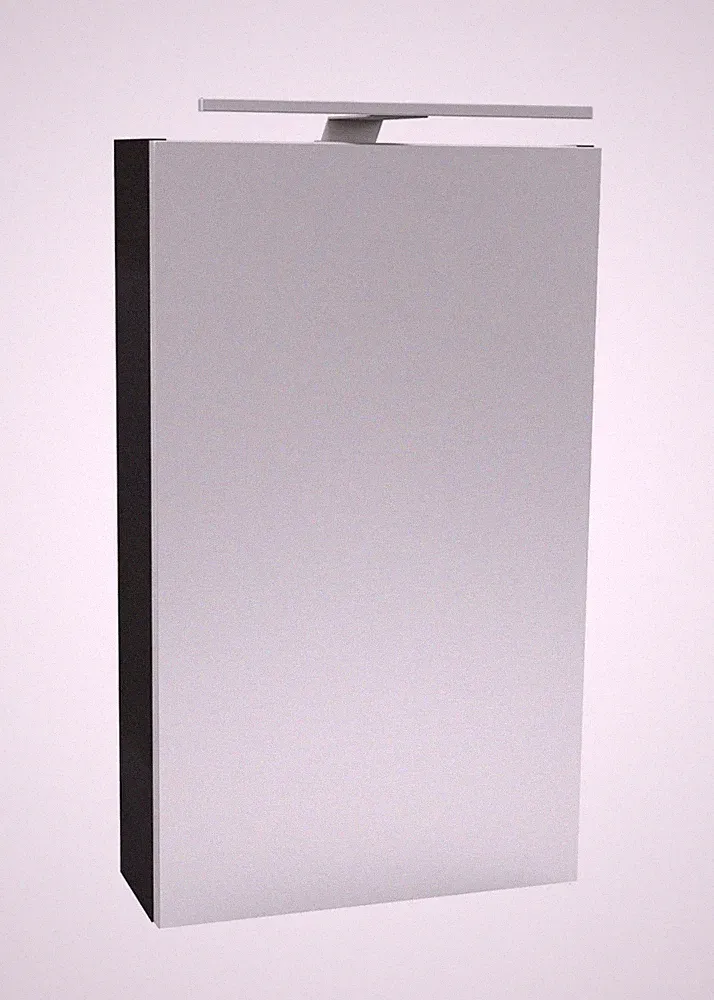 Fackelmann LUNA LED Spiegelschrank 40 cm breit Anthrazit Tür rechts