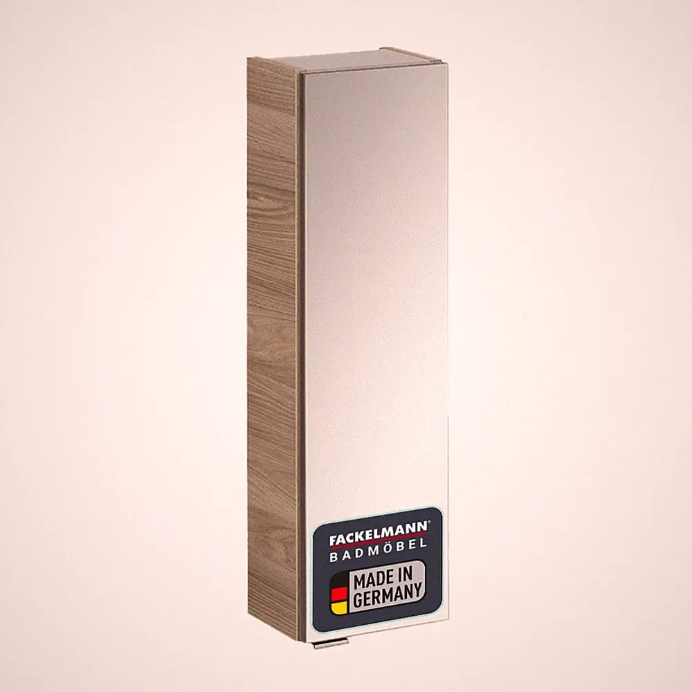 Fackelmann LUXOR Hängeschrank 20 cm Breit in Braun Spiegelfront MADE IN GERMANY