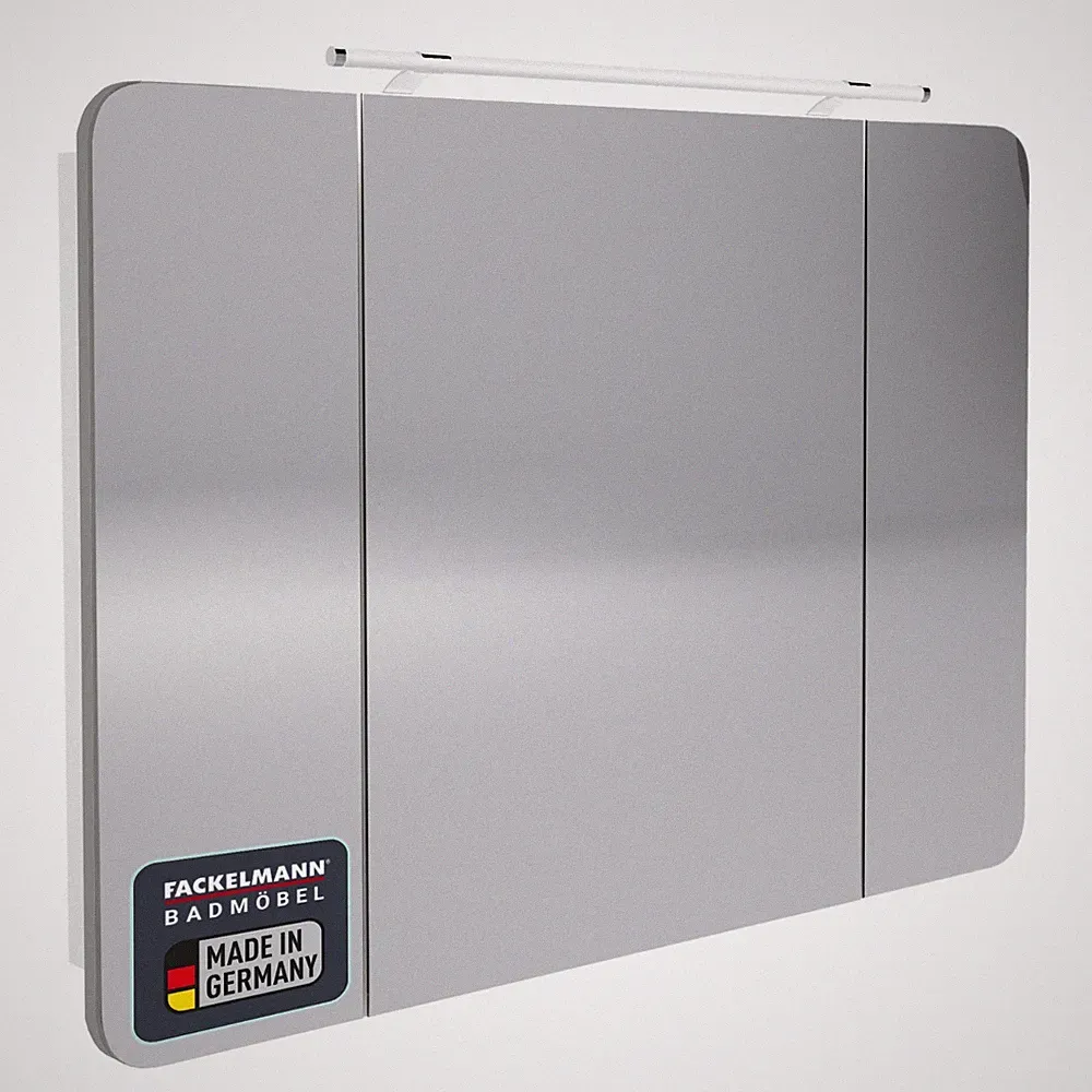 Fackelmann MILANO LED Spiegelschrank 110 cm Badspiegel in Weiß Made in Germany