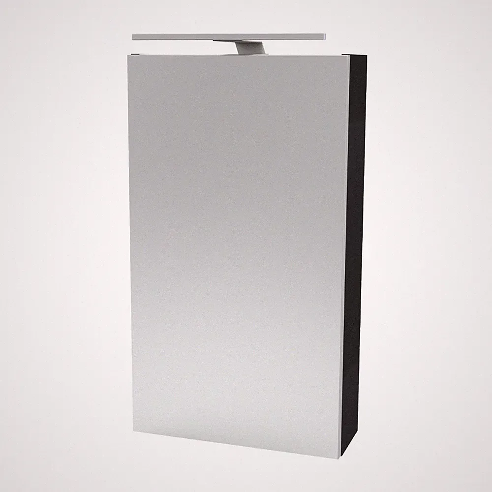 Fackelmann SBC LUNA Gäste-WC Spiegelschrank 40 cm, Anthrazit, links