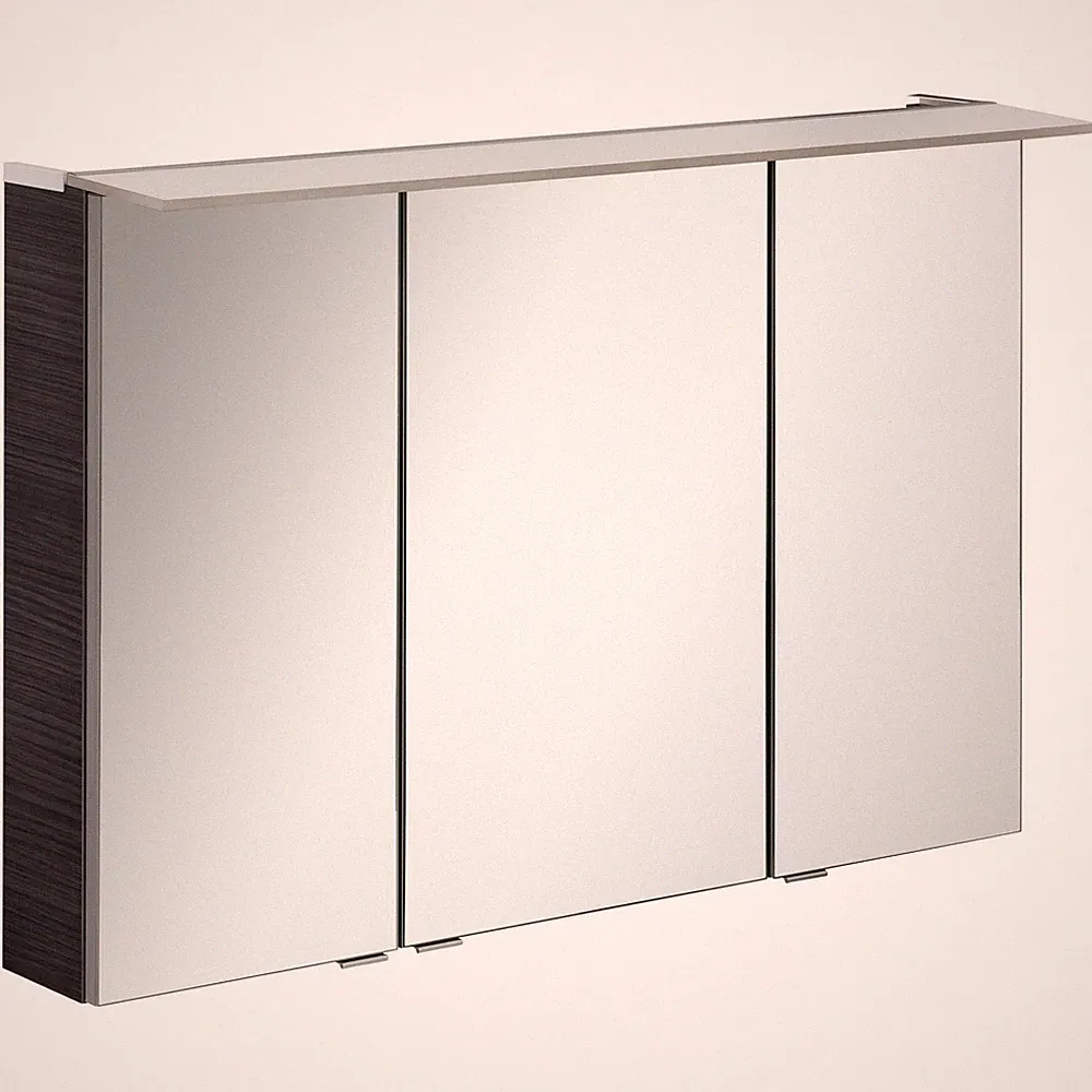 Fackelmann Spiegelschrank 100 cm "B.Perfekt" Dark Oak Badspiegelschrank Spiegel
