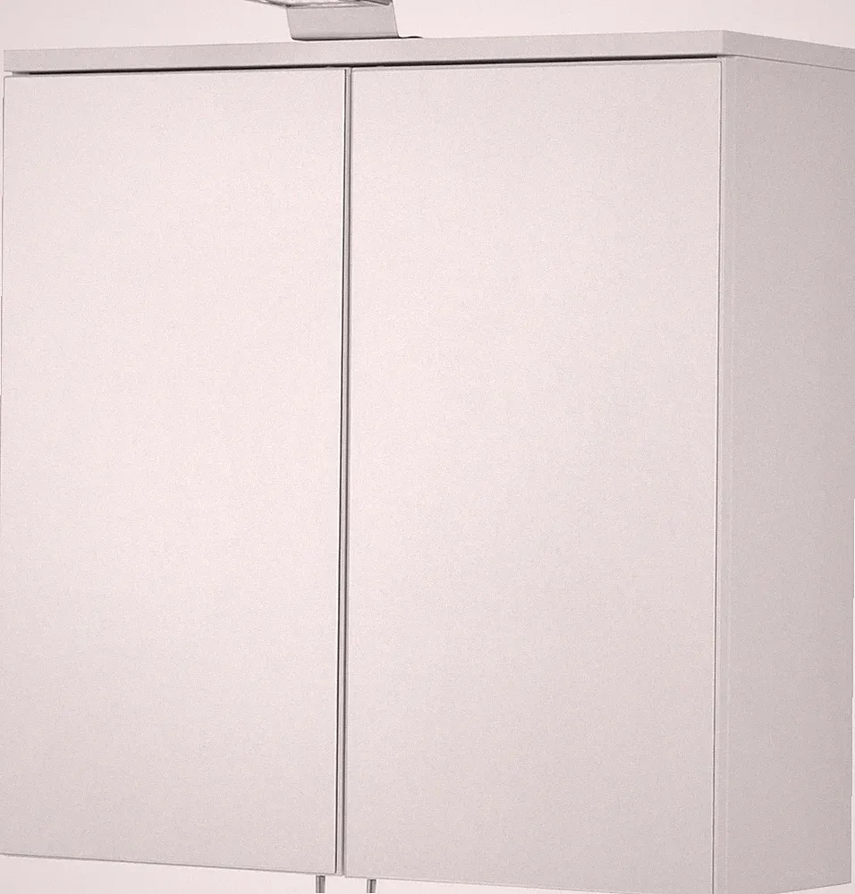 Fackelmann Spiegelschrank Badezimmerschrank mit LED +Steckdosen 60,5 x 60 x 22,5