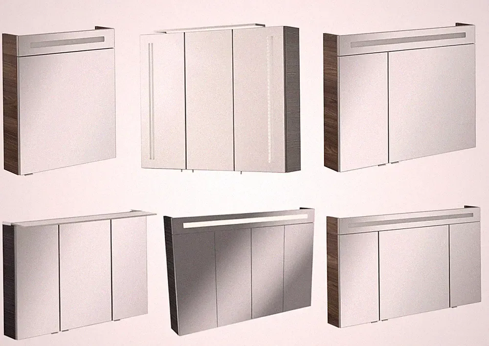 Fackelmann Spiegelschrank Braun dunkel 60/80/90/100/110/120 cm Made in Germany