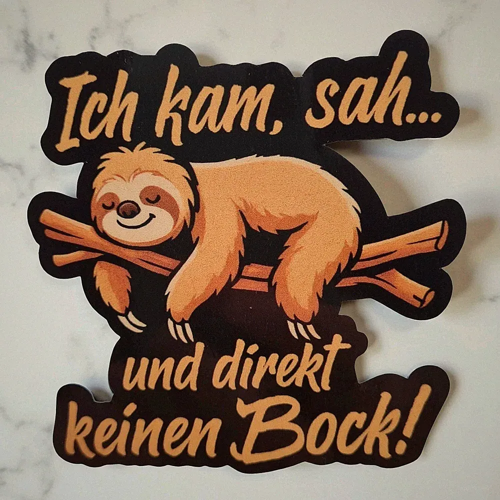 Faultier Auto Aufkleber lustiger Spruch witziger Sticker faules Tier Dekoration