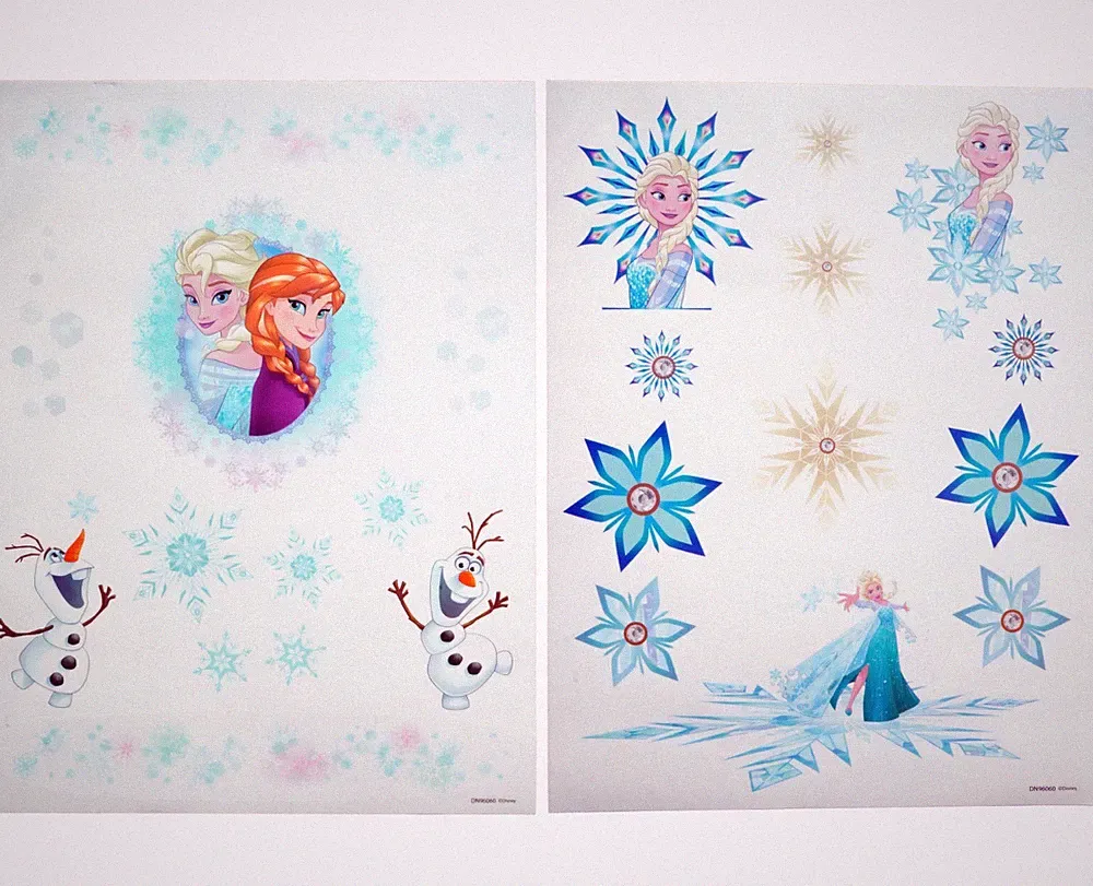 Fensterbilder Sticker Disney Die Eiskönigin Frozen Anna Elsa Olaf 30x40cm Bögen