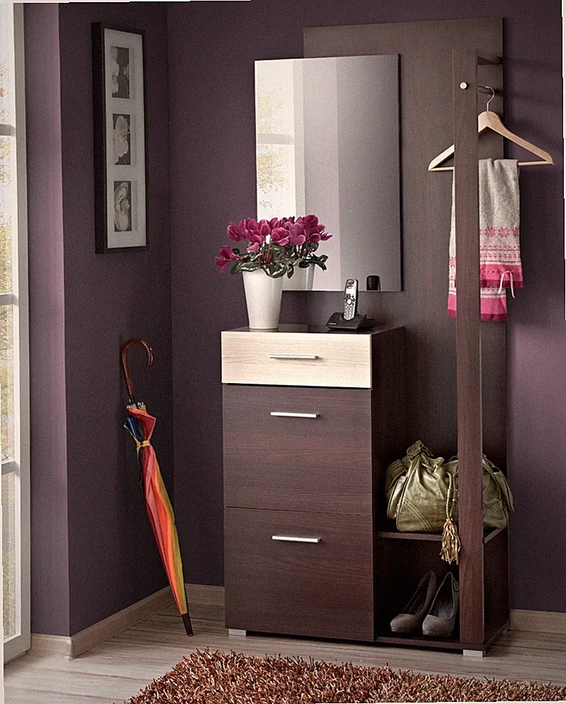 Flurgarderobe Garderoben Schuhschrank Wandpaneel CUBA mit Spiegel