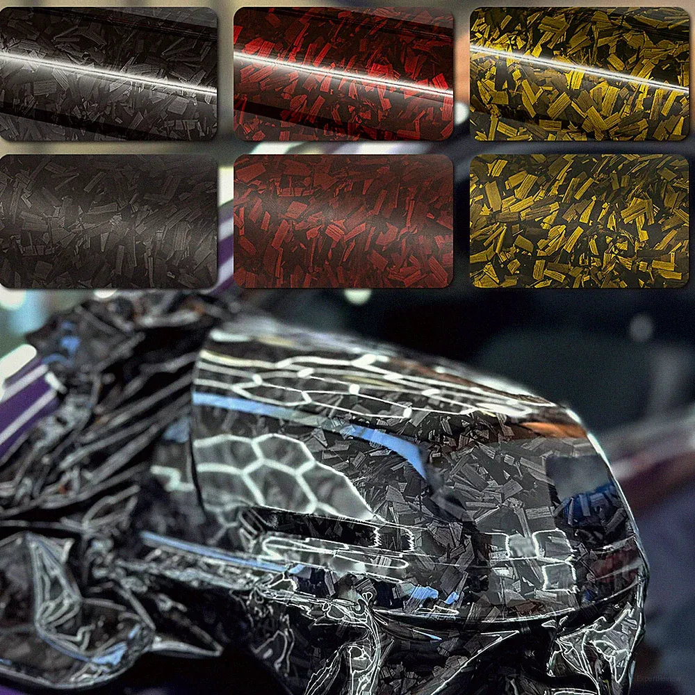 Forged Carbon 3D Ultra Glanz Folie selbstklebende Carbonfolie Auto Blasenfrei