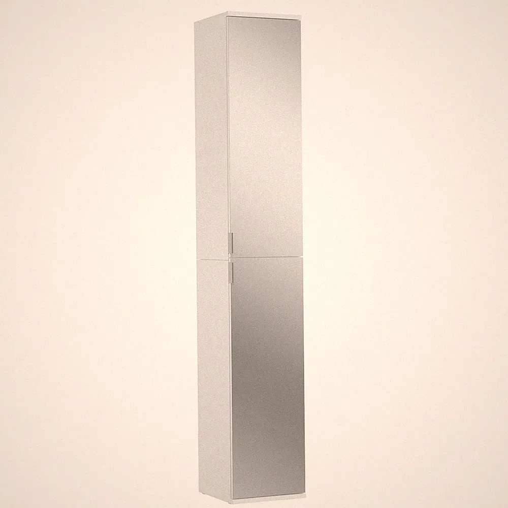 Garderobenschrank PROJEKT X - weiß - mit Spiegel - 30 cm breit Kleiderschrank