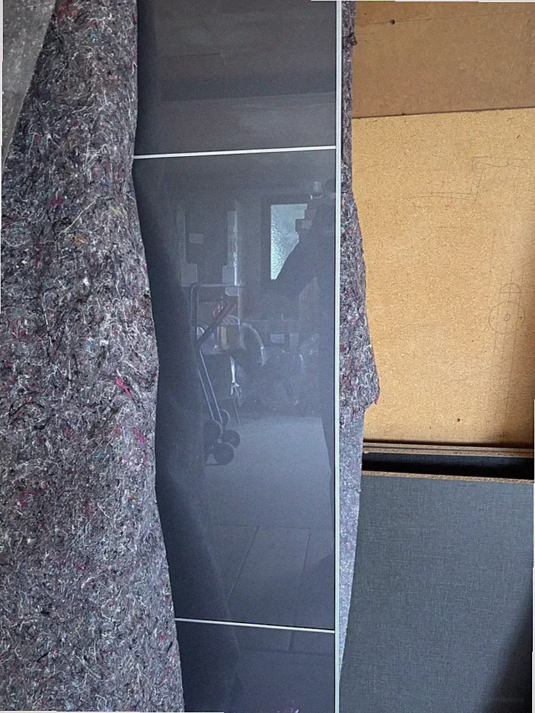 Garderobenschrank Schiebtüren Glas anthrazit 160 cm breit