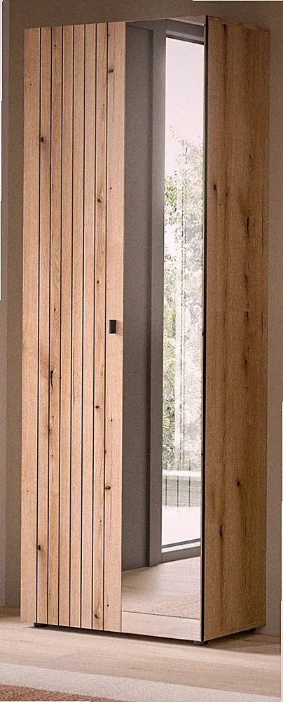 Garderobenschrank Schuhschrank Flurschrank Eiche Spiegel bis zu 6 Fächer Loreno