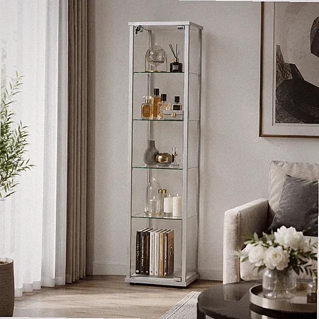 Glasvitrine nach Maß Sammlervitrine Vitrine Vitrinenschrank auf Rollen ESG Glas