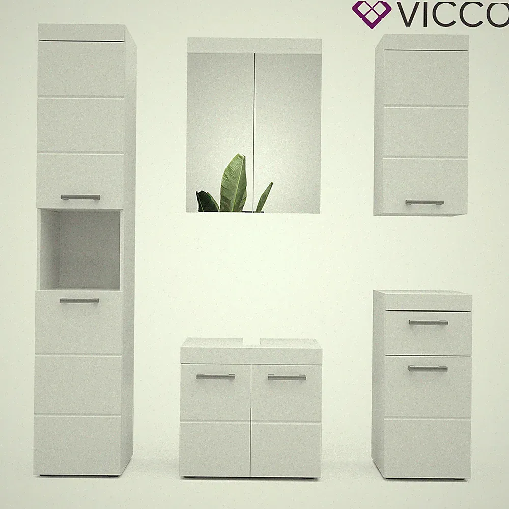 Hängeschrank Badschrank Badezimmermöbel Luna Weiß Skandi 37x77 Badezimmer Vicco