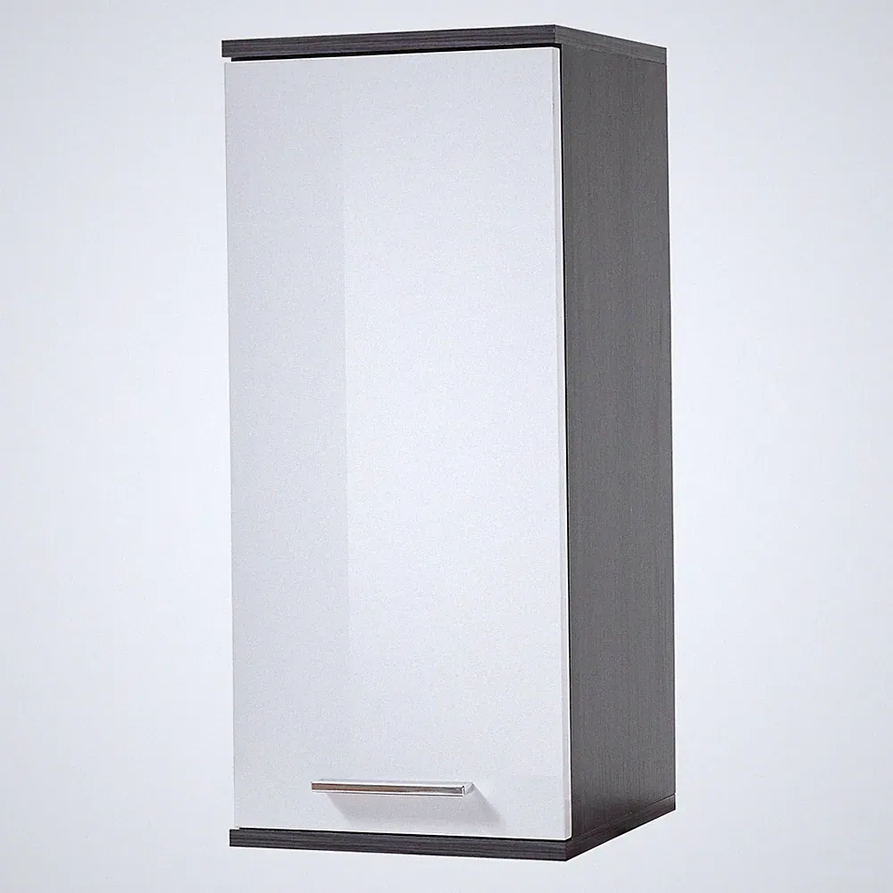 Hängeschrank - grau-weiß - 30 cm breit Badschrank Badezimmerschrank