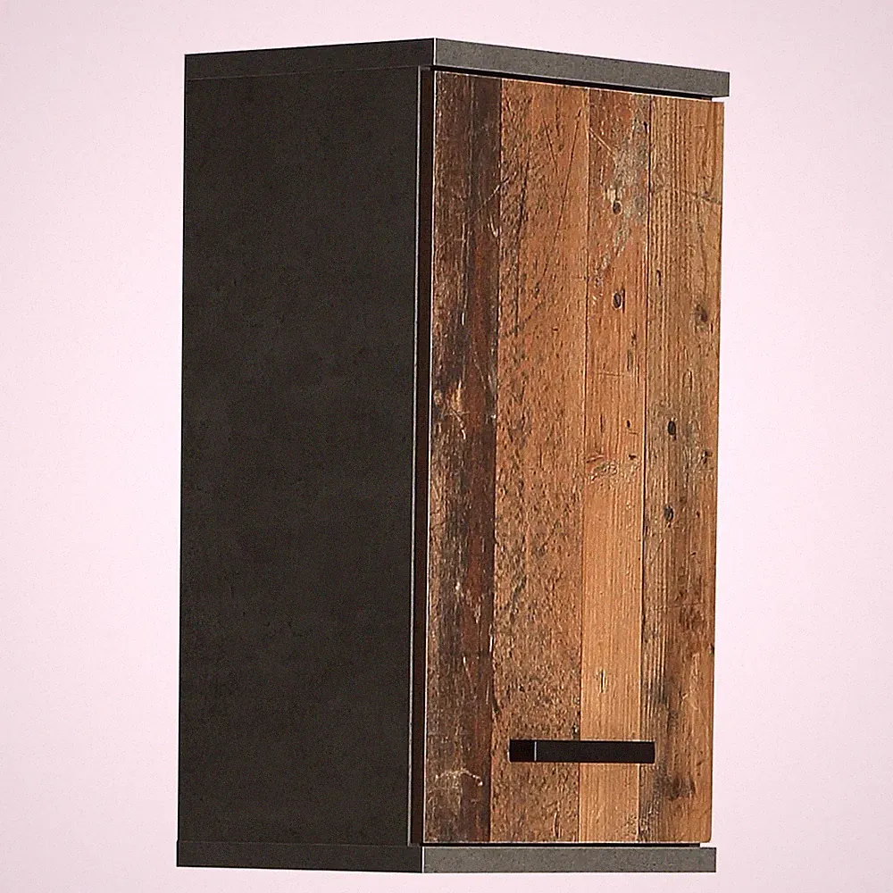 Hängeschrank - Old Wood Vintage - Beton - 40 cm Badschrank Badezimmerschrank