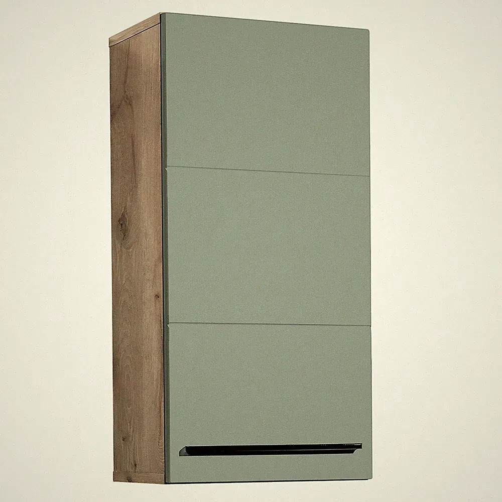 Hängeschrank - Viking Oak - grün - 34 cm breit Badschrank Badezimmerschrank