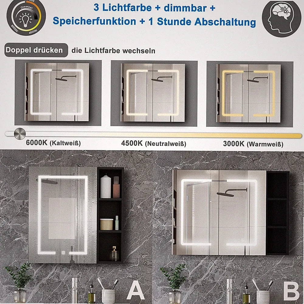 Hängeschrank Wandschrank Spiegelschrank Badschrank Badezimmerschrank Hochglanz