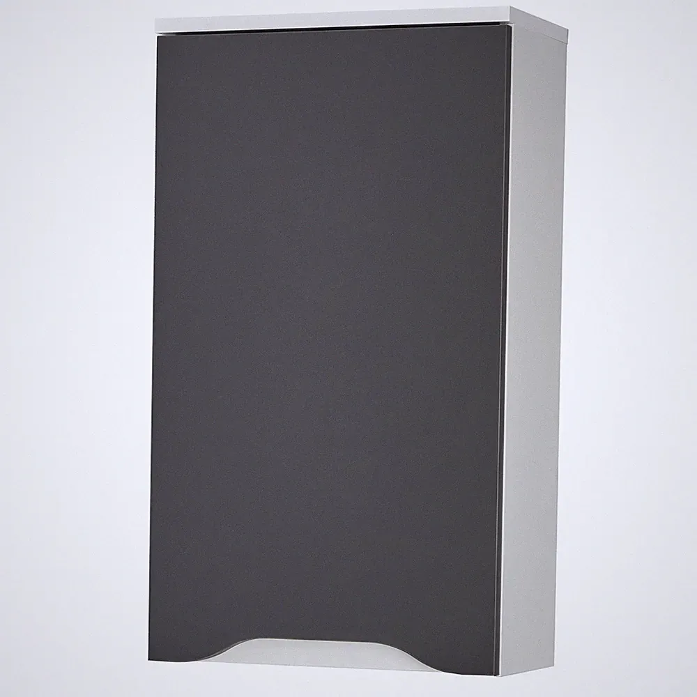 Hängeschrank - weiß - anthrazit - 40 cm Badschrank Badezimmerschrank