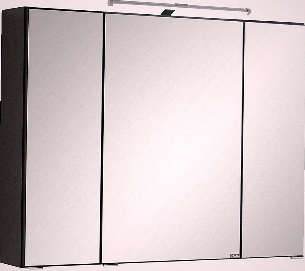 Held Möbel 3D-Spiegelschrank Cardiff 80 cm inkl. Beleuchtung graphitgrau