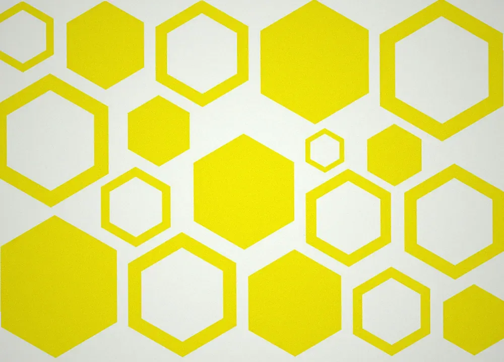 HEXAGON AUFKLEBER Deko Sticker Wabe Sechseck Fenster Spiegel Auto Wabenmuster