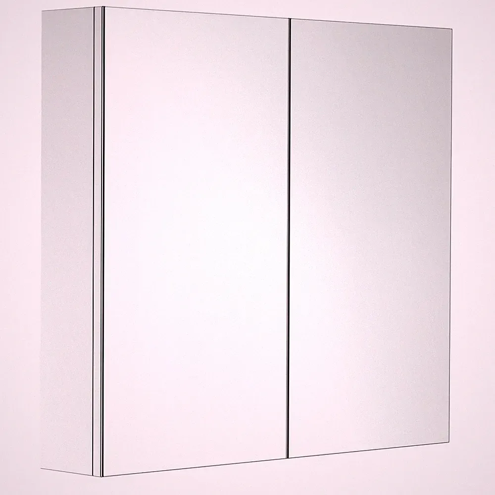 HOMCOM Badspiegelschrank, Edelstahlwand 12 x 60 cm, silber