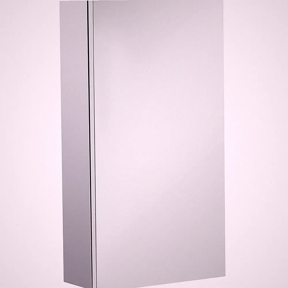 HOMCOM Wandschrank Badezimmer Spiegel Glas Aufbewahrung Edelstahl