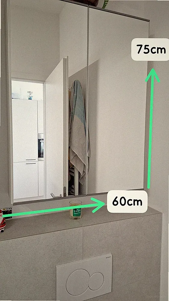 IKEA EHNET Spiegelschrank Weiß