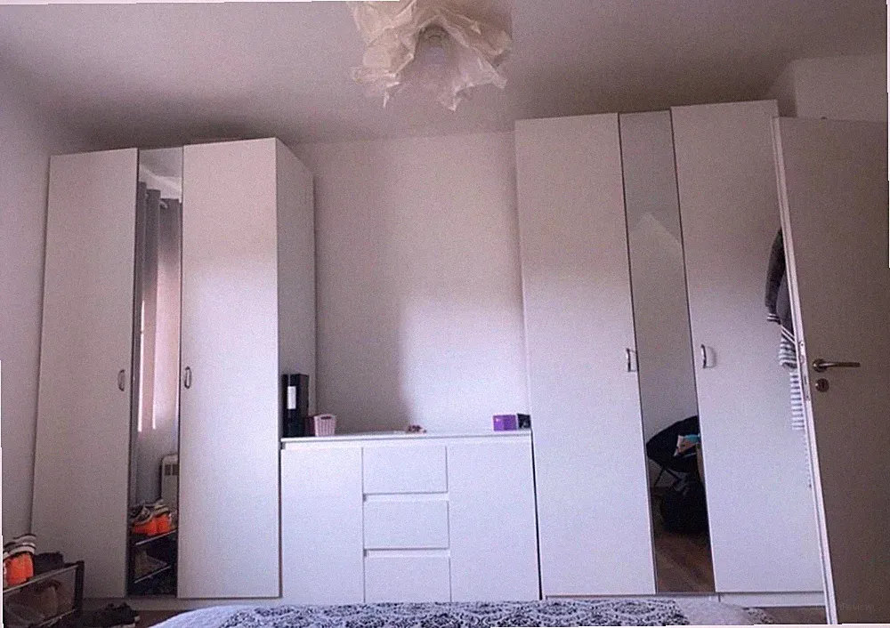 Ikea Kleiderschrank 3-türig weiß mit Spiegel, Stange, Böden, 2 Schubl.