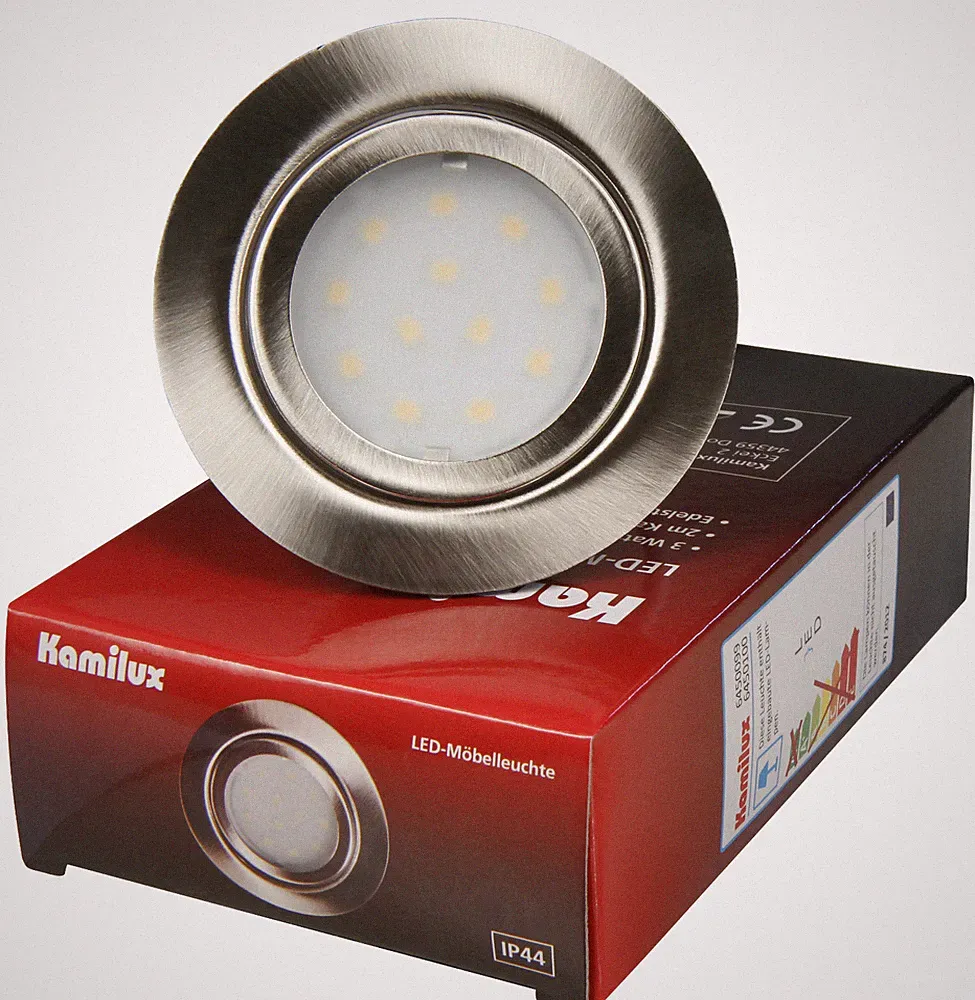 IP44 3W Bad Led Möbel Einbaustrahler Flach 12V Einbau Spiegelschrank Einbauspot