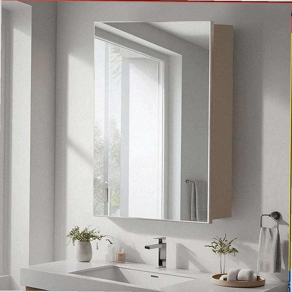 IP44 Wasserdichter Aluminium-Spiegelschrank Badezimmer Wandspiegelschrank
