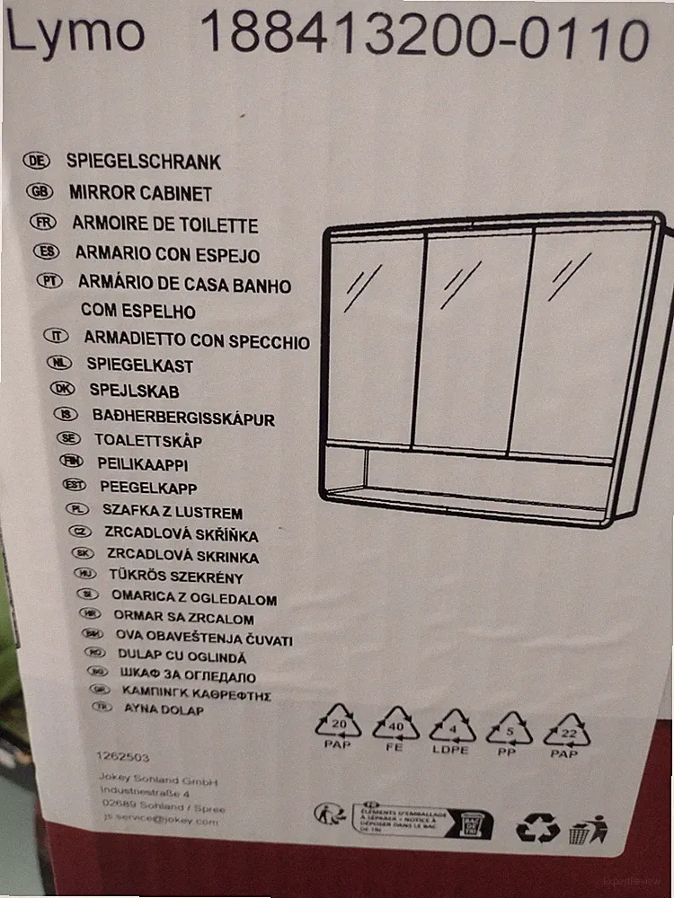 Jokey Spiegelschrank 3-türig weiss Badmöbel Bad Hängeschrank Bad Lymo neu