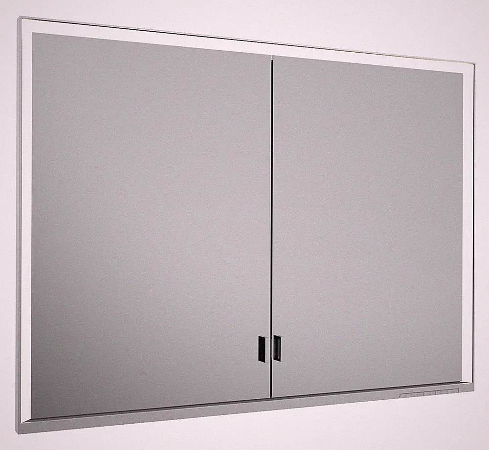 Keuco Royal Lumos Einbau-Spiegelschrank 2 Türen 1000 x 735 x 165 mm - Silber...