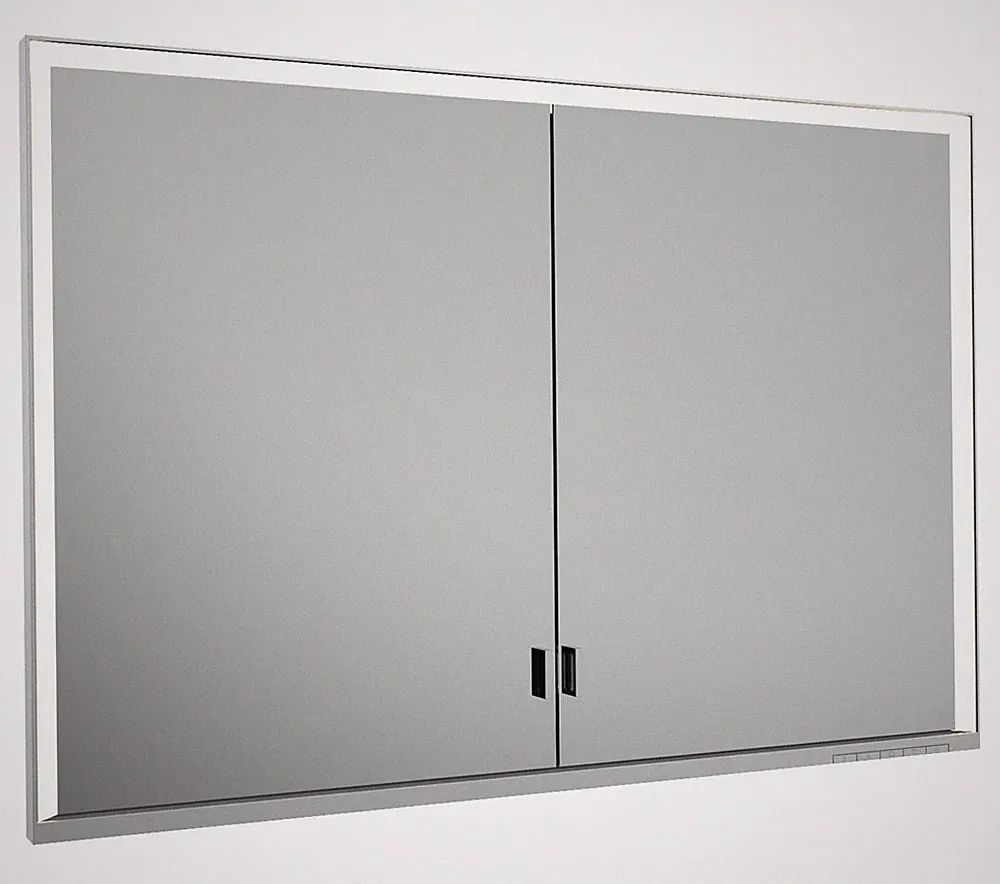 Keuco Royal Lumos Einbau-Spiegelschrank 2 Türen 1050 x 735 x 165 mm - Silber...