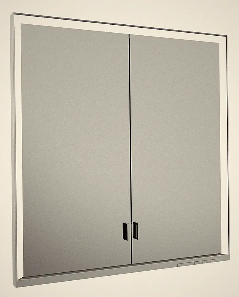 Keuco Royal Lumos Einbau-Spiegelschrank 2 Türen 700 x 735 x 165 mm - Silber...