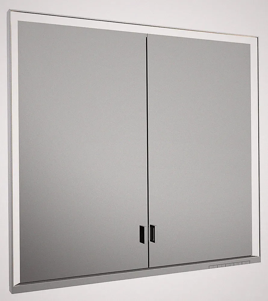 Keuco Royal Lumos Einbau-Spiegelschrank 2 Türen 800 x 735 x 165 mm - Silber...