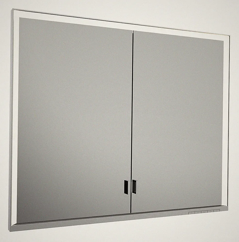 Keuco Royal Lumos Einbau-Spiegelschrank 2 Türen 900 x 735 x 165 mm - Silber...