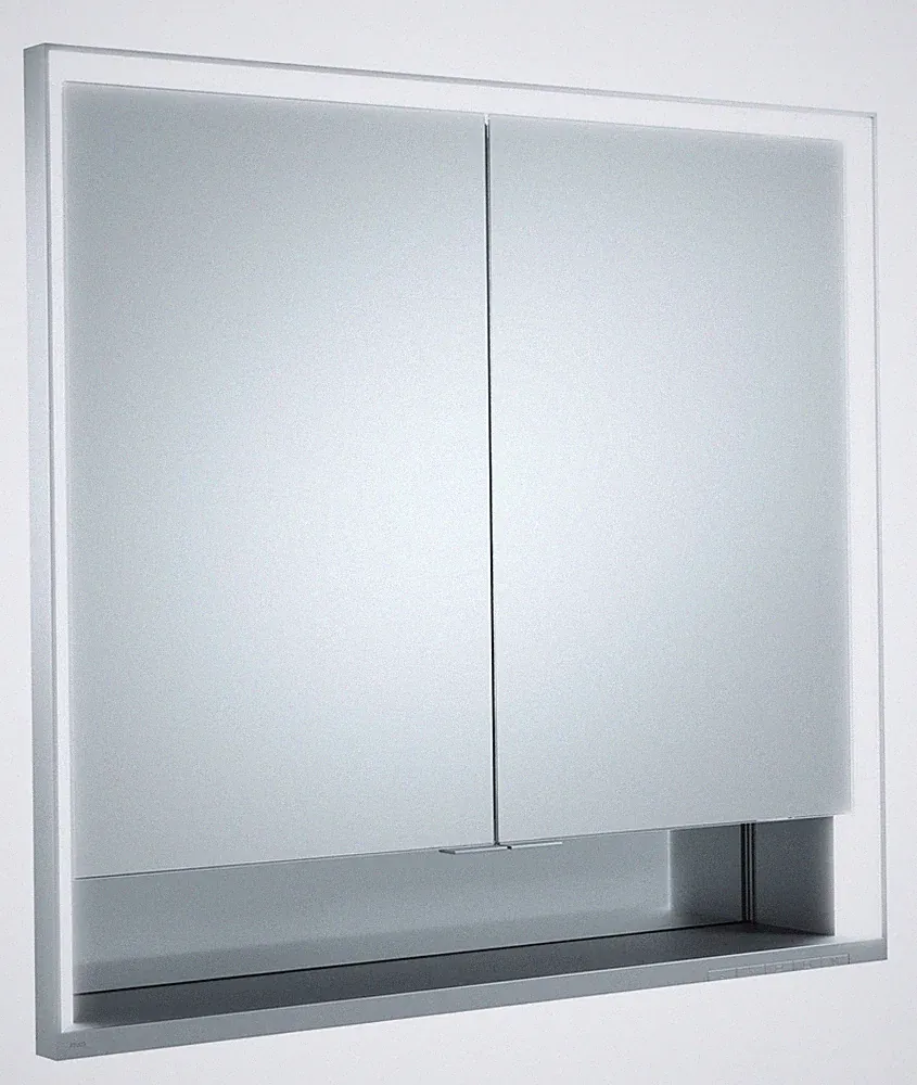 Keuco Royal Lumos Einbau-Spiegelschrank 2 Türen offene Ablage 700 x 735 x 165...