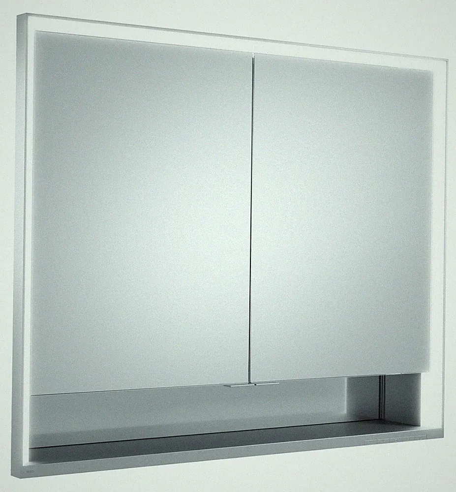 Keuco Royal Lumos Einbau-Spiegelschrank 2 Türen offene Ablage 900 x 735 x 165...