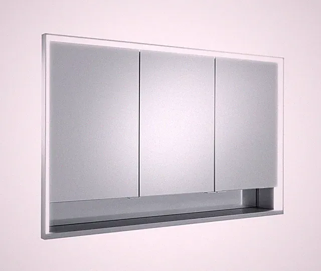 KEUCO Royal Lumos Spiegelschrank Wandeinbau 3-türig, kurze Tür, offenes
