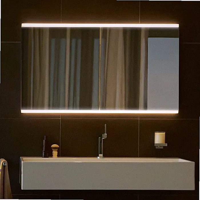 Keuco Royal P94 Aufputz-Spiegelschrank 2-türig 120 x 12 cm, mit LED-Beleuchtung