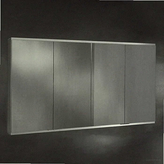 Keuco Royal P94 Aufputz-Spiegelschrank 4-türig 160 x 12 cm, mit LED-Beleuchtung