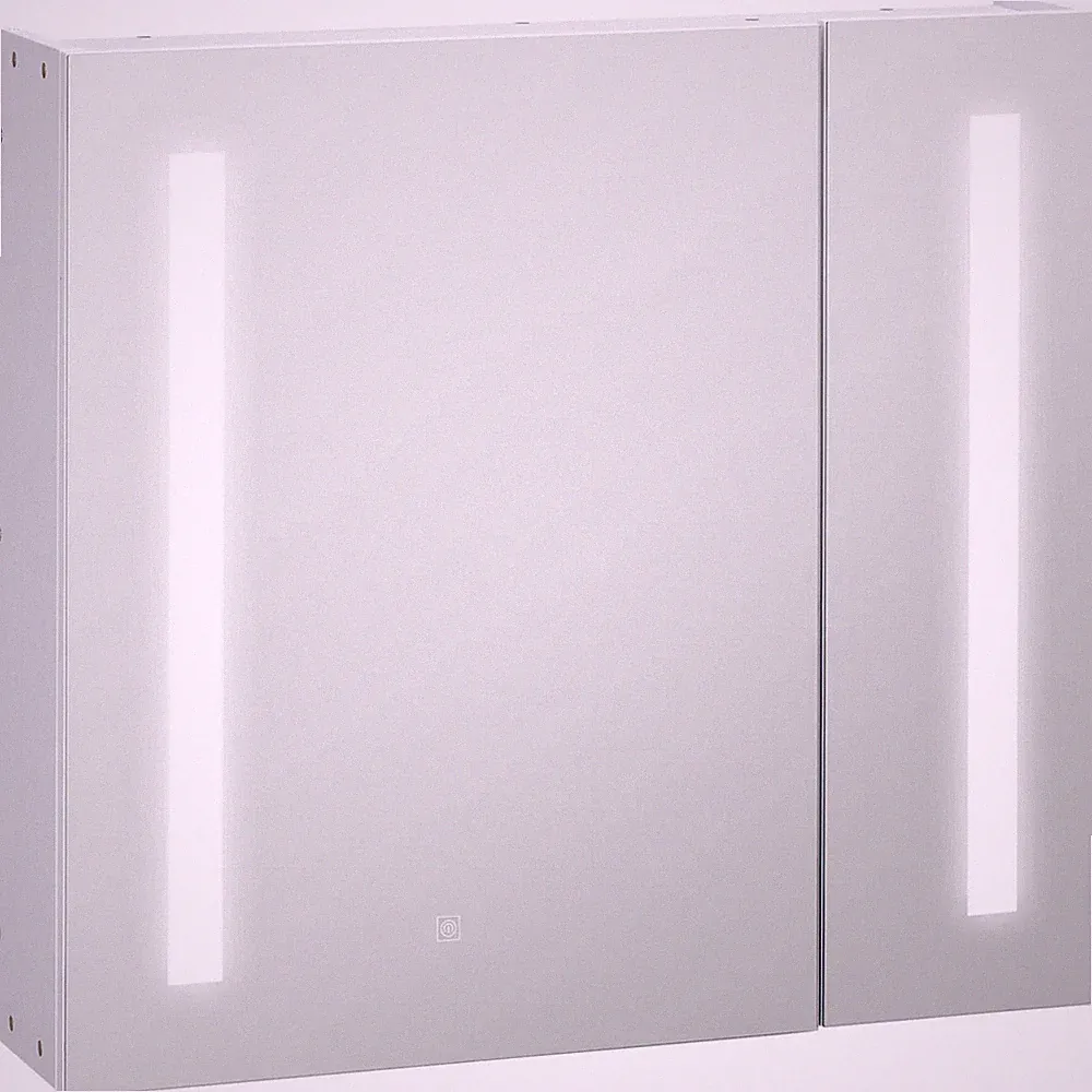 kleankin LED beleuchtete Spiegelschrankleuchten, Touchschalter, für Badezimmer
