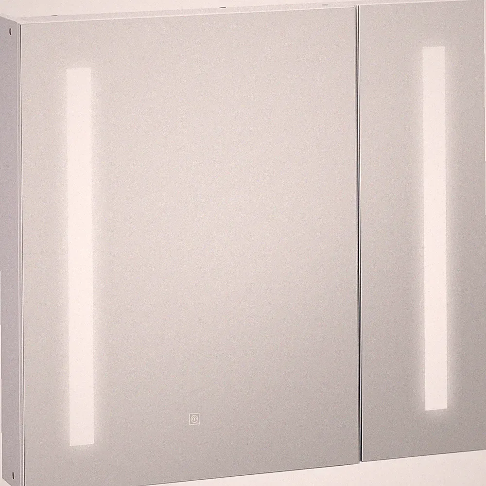 kleankin LED beleuchteter Spiegelschrank mit Beleuchtung, Touchschalter generalüberholt